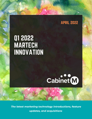 Q1 2022 MarTech Innovation Report Cover