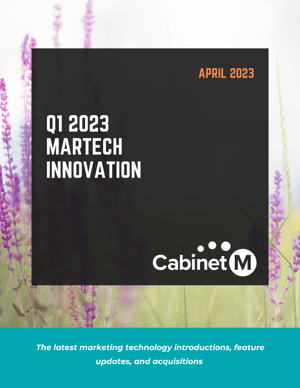 Q1 2023 MarTech Innovation Report Cover