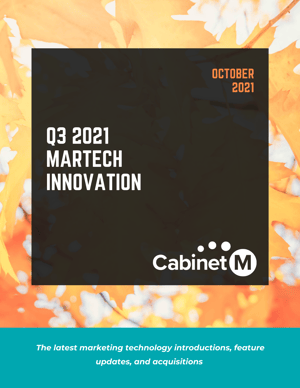 Q3 2021 MarTech Innovation Report Cover