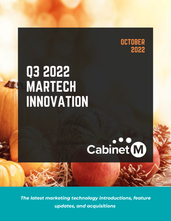 Q3 2022 MarTech Innovation Report Cover Q3 2022 MarTech Innovation Report Cover